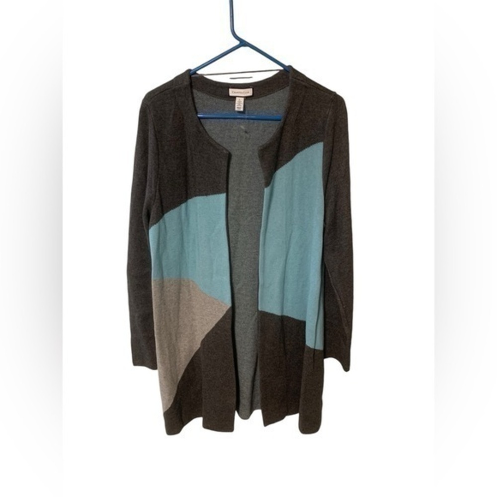 Charter Club Color Block Cardigan Size Large
